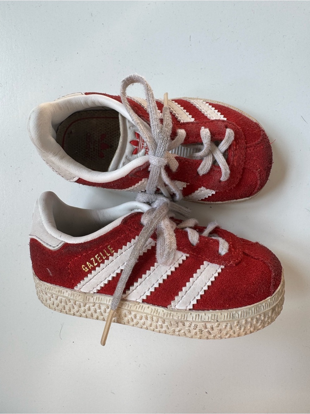 adidas baby Gazelle Red Suede Sneakers